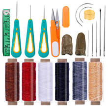 Nonvor-Kit de costura de cuero profesional, hilo encerado de 6 colores, punzón de costura a mano, suministros de herramientas de reparación de cuero 2024 - compra barato