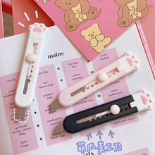 Kawaii Mini Pocket Cat Paw Art Utility Knife Express Box Knife Paper Cutter Craft Wrapping Refillable Blade Stationery 2024 - buy cheap