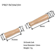 Pro Bomesh 1Set 11g 3A Grade Cork Rear Grip Split Grip Set DIY Fishing Rod Building Component Repair Rod Pole 2024 - buy cheap