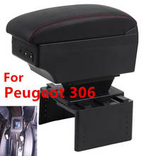 Reposabrazos con USB para Peugeot 306, compartimento central de coche, accesorios de modificación, 306 2024 - compra barato