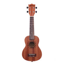 ammoon 21" Acoustic Ukulele Uke High Quality Sapele Ukelele 15 Fret 4 Strings Instrument Rosewood Semi Closed Okoume 2024 - buy cheap