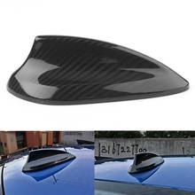 Auto antena capa de barbatana tubarão tampa guarnição para bmw f15 f26 f20 f21 f16 f85 f86 f45 f46 f48 f49 preto fibra carbono acessórios do carro 2024 - compre barato