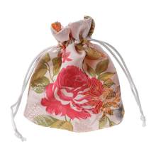 Bolsa clásica china bordada con flores para joyería, organizador, bolsa tradicional de seda 2024 - compra barato