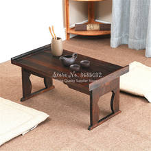 Последний японский стол Складная нога прямоугольник деревянная традиционная азиатская мебель чайный столик гостиная журнальные столы 50x28x23cm 2024 - купить недорого
