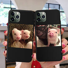 Cute couple pigs Case For iphone 11 12 Pro XS Max XR X 5S Matte Phone Case For iphone 8Plus 8 7 6 6S Plus SE 2020 Silicone Cover 2024 - buy cheap