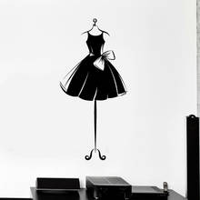 Vestido de parede de vinil para bailarina, vestido de bailarina curto para decoração de casa, janela de loja, adesivos de mural artístico s1089 2024 - compre barato