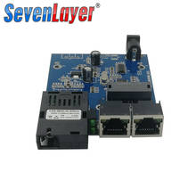Interruptor Ethernet rápido 1 SC 2 RJ45 10/100M, convertidor de medios de fibra óptica de 20KM, modo único, placa de puerto de fibra PCB 2024 - compra barato
