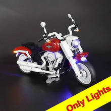 Kit de luz Led para motocicleta Harley Davidson Fat Boy, 10269, bloques de construcción, juego de iluminación, regalo, no incluye el modelo 2024 - compra barato