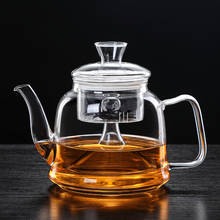 Grande capacidade de vidro pote de chá ferver utensílios de chá vidro vaporização bule gás fogão usa pote de vidro 1.2l conjunto flor puer chaleira casa ferramenta 2024 - compre barato