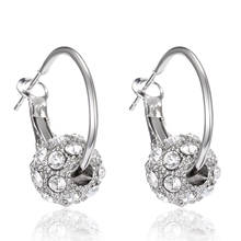 Fashion Austrian Crystal Ball Earrings Full Rhinestone Stud Earrings For Woman Party Wedding Jewelry Boucle D'oreille 2024 - buy cheap