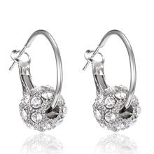 Pendientes de bola de cristal austriaco para mujer, aretes con diamantes de imitación, joyería de boda para fiesta 2024 - compra barato