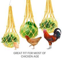 Chicken Vegetable Net Bag Fruit Treat Snack Holder Hanging Feeder Coop Feeding Tool for Hens Goose Duck Large Birds 2024 - buy cheap