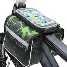 Bike Front Frame Bag 1L Bicycle Top Tube Double Pouch With TPU Touchscreen Phone Bag MTB Storage Bag For Cycling Bike Accessory 2024 - buy cheap