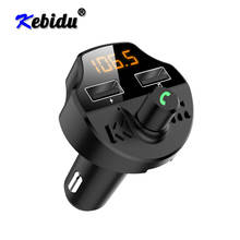 Kebidu 3.1A Dual USB Fast Car Charger Wireless FM Modulator Car MP3 Player TF Bluetooth 5.0 FM Transmitter Voltage LCD Display 2024 - buy cheap