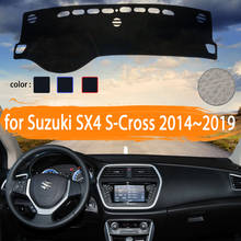 Capa para painel de carro, cobertura para painel de carro, para suzuki sx4 visual sx 4 s-cross 2014 a 2019, acessórios 2015 2024 - compre barato