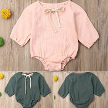 Newborn Infant Baby Girl Outfit Clothes Cotton Linen Romper  Jumpsuit 0-24M 2024 - buy cheap