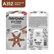 60 PCS Rayovac Extra Zinc Air Hearing Aid Batteries A312 312A ZA312 312 PR41 Hearing Aid Battery A312 For Hearing Aid 2024 - buy cheap