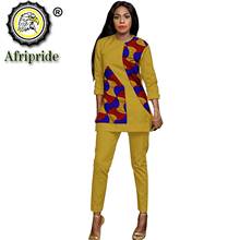 Roupas tradicionais africanas para mulheres, conjunto de camisas e calças de ankara, blusa de trajes rústicas, plus size s2026037 2024 - compre barato