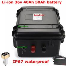 Batería de iones de litio de 36v, 50Ah, 40Ah, BMS para motor eléctrico de 1800W, luces de bicicleta, UPS solar + cargador de 5A 2024 - compra barato