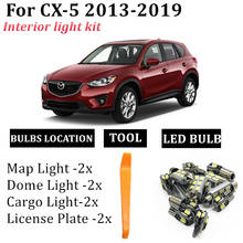 Lámpara LED canbus para coche, paquete Interior de bombillas para Mazda CX5, mapa de CX-5, luz de placa de maletero para Mazda CX5, 2013-2019, 9 Uds. 2024 - compra barato