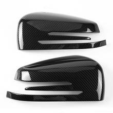 1 Pair Car Auto Carbon Fiber Side Rearview Mirror Cap Cover Trim for Mercedes Benz A B C E S CLA GLK GLA Class 2013-2018 2024 - buy cheap