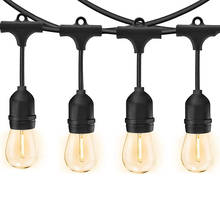 S14 Commercial Grade LED String Light With 5/10/15PCS Edison Bulbs E27 Waterproof for Outdoor Street Backyard Patio Cafe Bistro 2024 - buy cheap