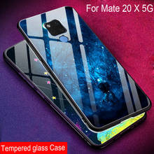 Tempered Glass Case For Huawei Mate 20 X 5G Silicone soft Back Cover For Huawei Mate 20X 5G Starry Pattern Phone Cases Shell 2024 - buy cheap