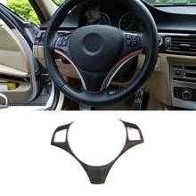 Black Wood Grain ABS Car Steering Wheel Sequins Frame Trim for BMW E90 3 Series 2005-2012 E87 1 Series 2004-2011 Accessories 2024 - buy cheap