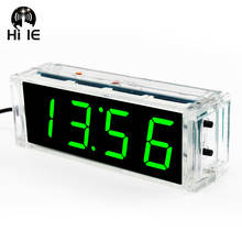 DIY Digital LED Clock Kit Light Control Temperature Date Time Display with Transparent Case Timer 51 MCU training  DIY Kit 2024 - buy cheap