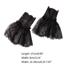 2020 New Women Horn Cuffs Fake Sleeve Crochet Eyelash Floral Lace Sweater Wrist Warmers 2024 - buy cheap