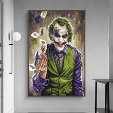 Modern Abstract Clown Playing Poker Posters and Prints Canvas Paintings Wall Art Pictures for Living Room Home Decor Cuadros 2024 - buy cheap