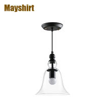 American Village Industrialt Glass LED Pendant Light Creative Bedroom Bar Cafe Hanging Lights Personality Dining Light Fixtures 2024 - buy cheap