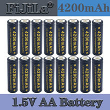 100% 1.5V New AA 4200mAh rechargeable battery 4200mAh 1.5V Alkaline Rechargeable batery for led light toy mp3 +Free shipping 2024 - buy cheap