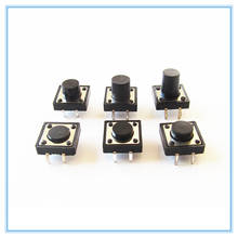 Conjunto de interruptor tático, botão interruptor de pressão tático de alta qualidade dip 4p, 20 peças 12x12x4. 3/5/6/7/8/9/10/12mm 2024 - compre barato
