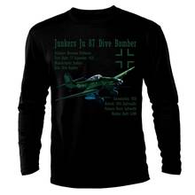 Junkers-Camiseta de manga larga para hombre, camisa de bombardero de buceo, sturzkampflugzeug, Wehrmacht, Ju-87 2024 - compra barato