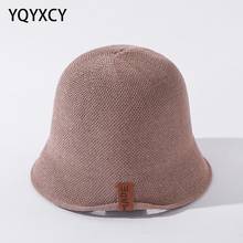 YQYXCY-Sombrero de pescador de lino para mujer, sombrilla de verano, etiqueta de cuero, moda coreana, Color sólido, protector solar Bob, 2021 2024 - compra barato