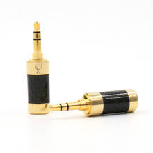 4pcs Gold plated carbon fiber 3.5mm Male Plug Gold Plated Stereo Audio Jack soldering 2024 - buy cheap