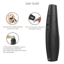 Pet Dog Nail Grinder Rechargeable USB Animal Clipper Nail Clippers For Dog Cat Nail Grooming Trimmer Low Noise Dog Products 2024 - buy cheap