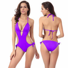 Solid Victoria Style Sexy Lady Swimsuit Female Monokini One Piece Bathing Swim Suits Strappy Push Up Swimwear Women Bath Clothes 2024 - buy cheap