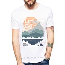 Casual Fashion printed t-shirt New Summer landscape T-Shirt Cool Mens Tee Shirt Brand Hip hop Shirt Comfortable Tops Let's Go 2024 - buy cheap