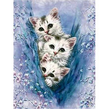 Animal Cat DIY Cross Stitch Embroidery 11CT Kits Craft Needlework Set Printed Canvas Cotton Thread Home    Dropshipping 2024 - buy cheap