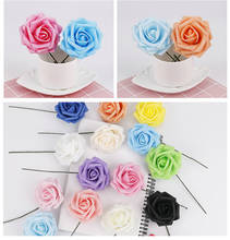 10 Heads 8CM Colorful Artificial PE Foam Rose Flowers Wedding Bride Bouquet Handmade DIY Party Home Decoration Flowers 2024 - buy cheap