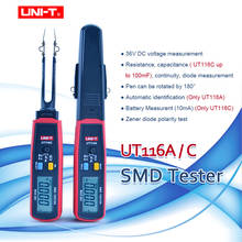 UNI-T SMD мультиметр UT116A UT116C Авто Диапазон сопротивления диод емкости (RCD) светодиодный Zener DCV тестер непрерывности с зажимом 2024 - купить недорого