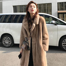 Herstory 2020 Fashion Faux Fur Coat Autumn Winter Women Casual Warm Slim Long Faux Mink Fur pocket winter coat women Fur Jacket 2024 - buy cheap