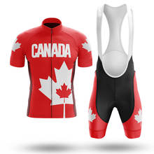 Canada red Cycling Sets Bike uniform Summer Cycling Jersey Set Road Bicycle Jerseys MTB Bicycle Wear Breathable Cycling Clothing 2024 - buy cheap