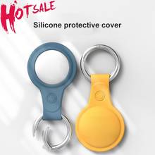 Caixa de silicone para rastreador de airtag, capa protetora de silicone para chaveiro, rastreador de etiquetas de ar, acessórios para airtag 2021 2024 - compre barato