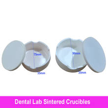 Crisol de Zirconia para laboratorio Dental, con cubierta de forma redonda, con cuentas en el horno, 1 unidad 2024 - compra barato