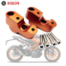 Acessórios da motocicleta 1 par guiador levantado estender barra de alça braçadeira montagem riser para ktm 390duke duke390 2017-2019 peças do motor 2024 - compre barato