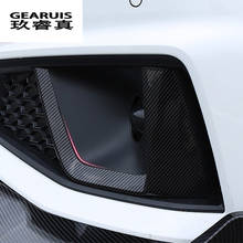 Автомобильный Стайлинг для Audi A4 B9 передняя противотуманная фара крышка решетка Планки фары наклейки декоративная отделка углеродное волокно авто аксессуары 2024 - купить недорого