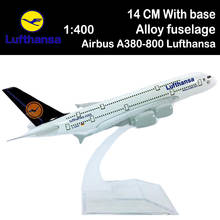 14CM 1:400 Airbus A380-800 Model Lufthansa Airplane W Base Alloy Aircraft Plane Airliner Display Toys Collection Adult Souvenirs 2024 - buy cheap